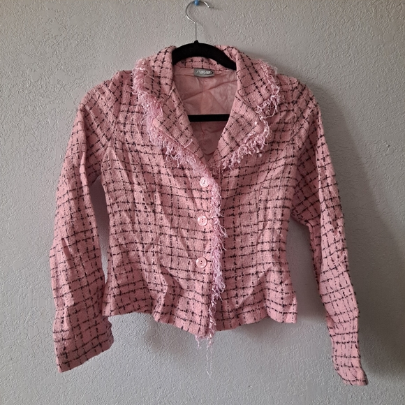 Vintage Pink Tweed Blazer - Picture 1 of 6